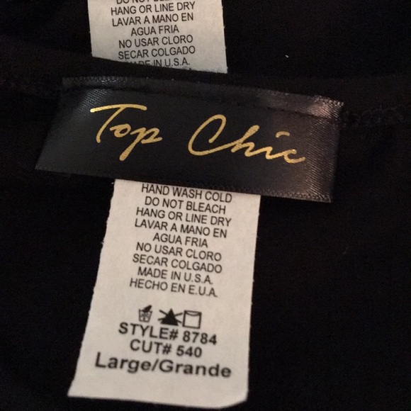 Black tank w/cute crocheted trim - Picture 6 of 7